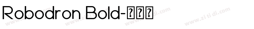 Robodron Bold字体转换